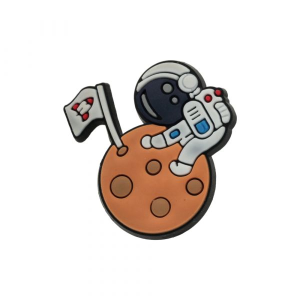 PIN PLANETA ASTRONAUTA NARANJA/BLANCO IMPO